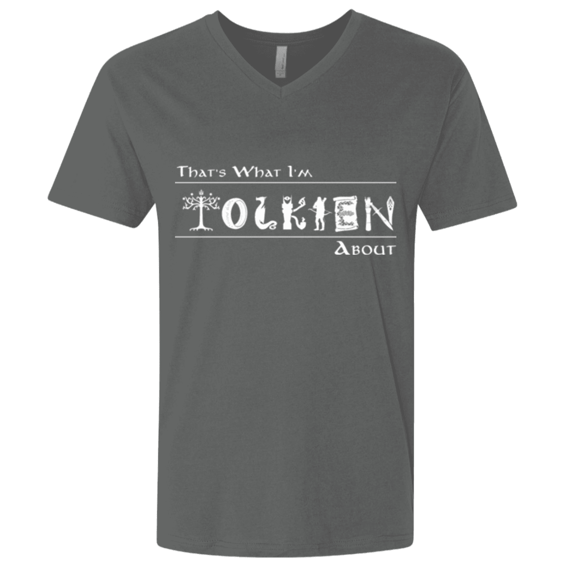 T-Shirts Heavy Metal / X-Small Tolkien About Men's Premium V-Neck