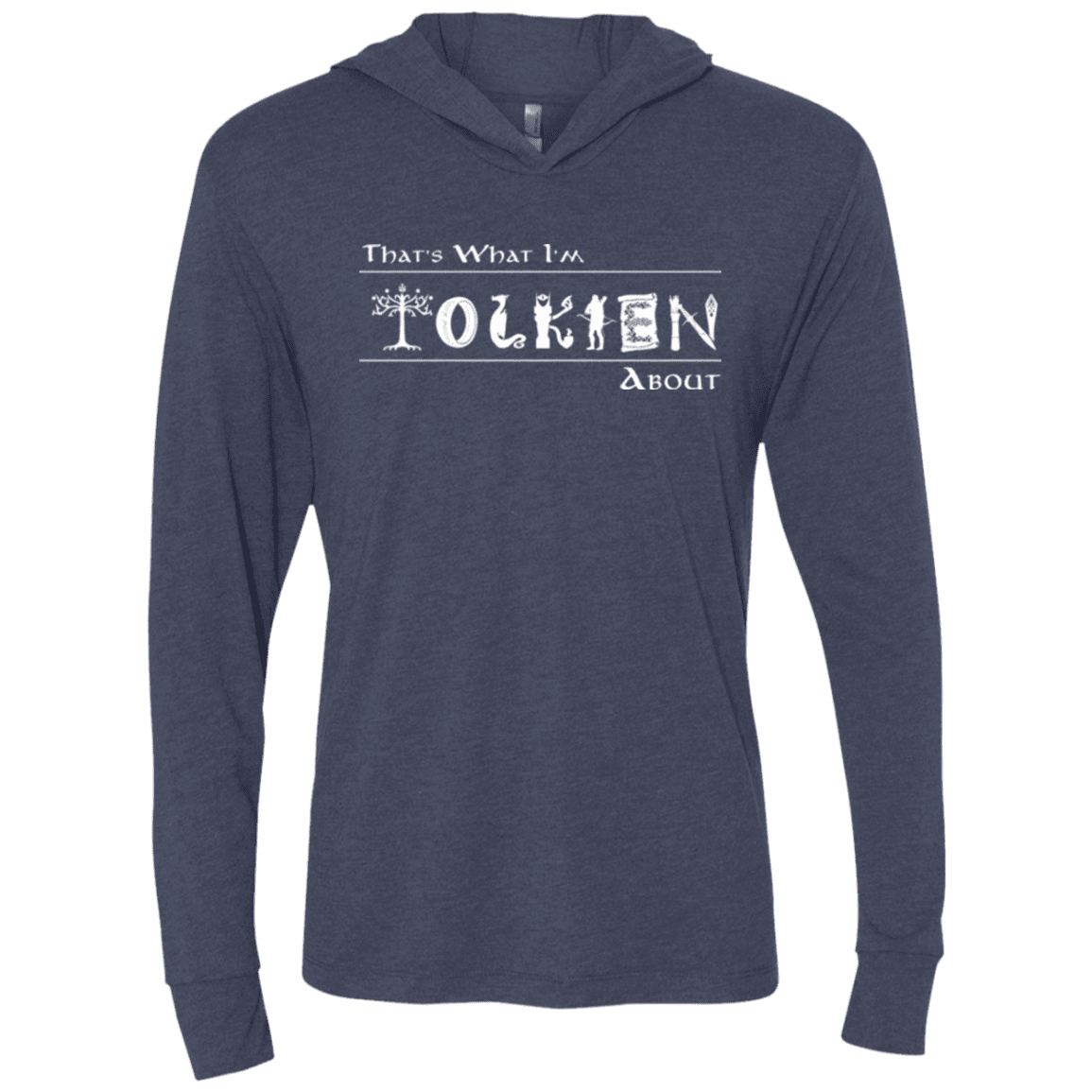 T-Shirts Vintage Navy / X-Small Tolkien About Triblend Long Sleeve Hoodie Tee