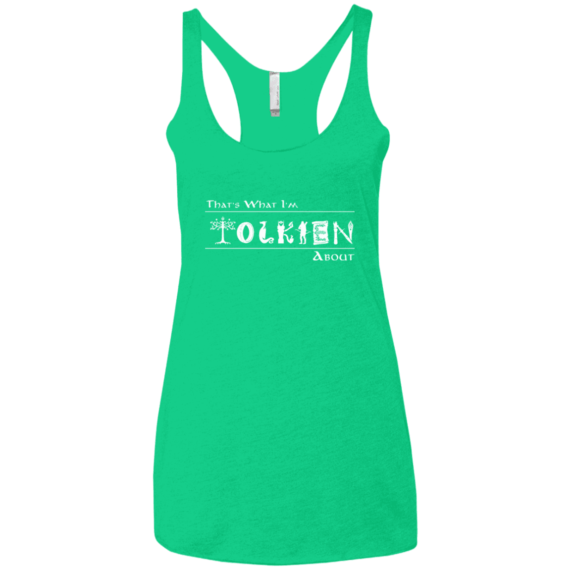 T-Shirts Envy / X-Small Tolkien About Women's Triblend Racerback Tank