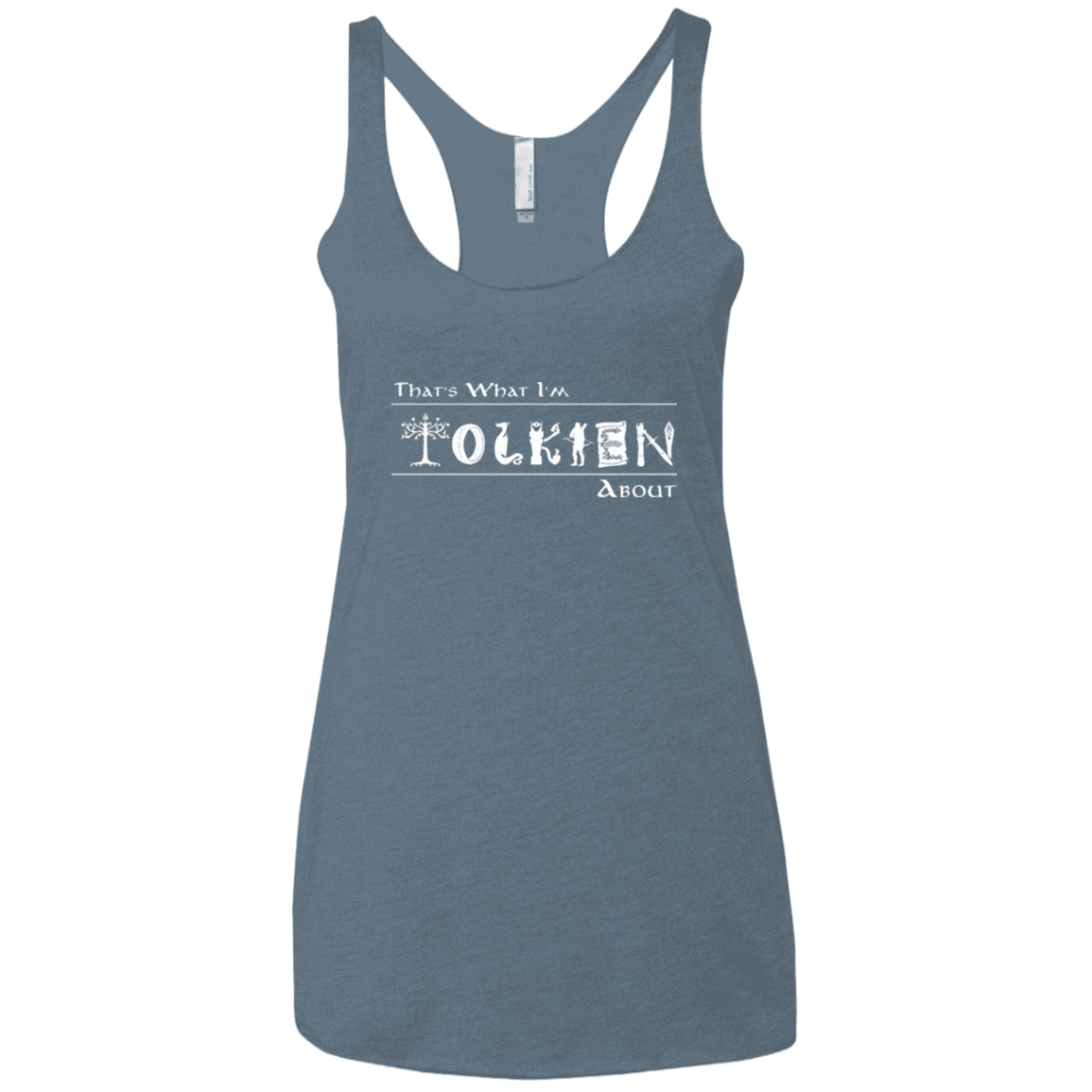 T-Shirts Indigo / X-Small Tolkien About Women's Triblend Racerback Tank