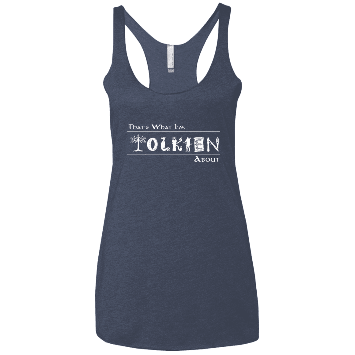 T-Shirts Vintage Navy / X-Small Tolkien About Women's Triblend Racerback Tank