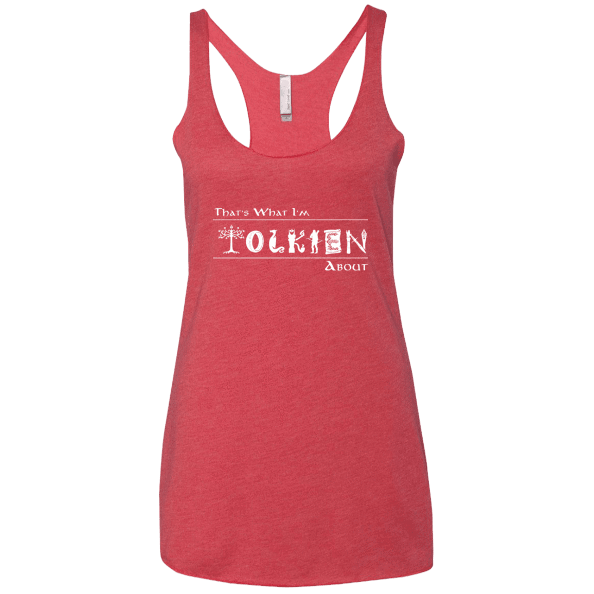 T-Shirts Vintage Red / X-Small Tolkien About Women's Triblend Racerback Tank