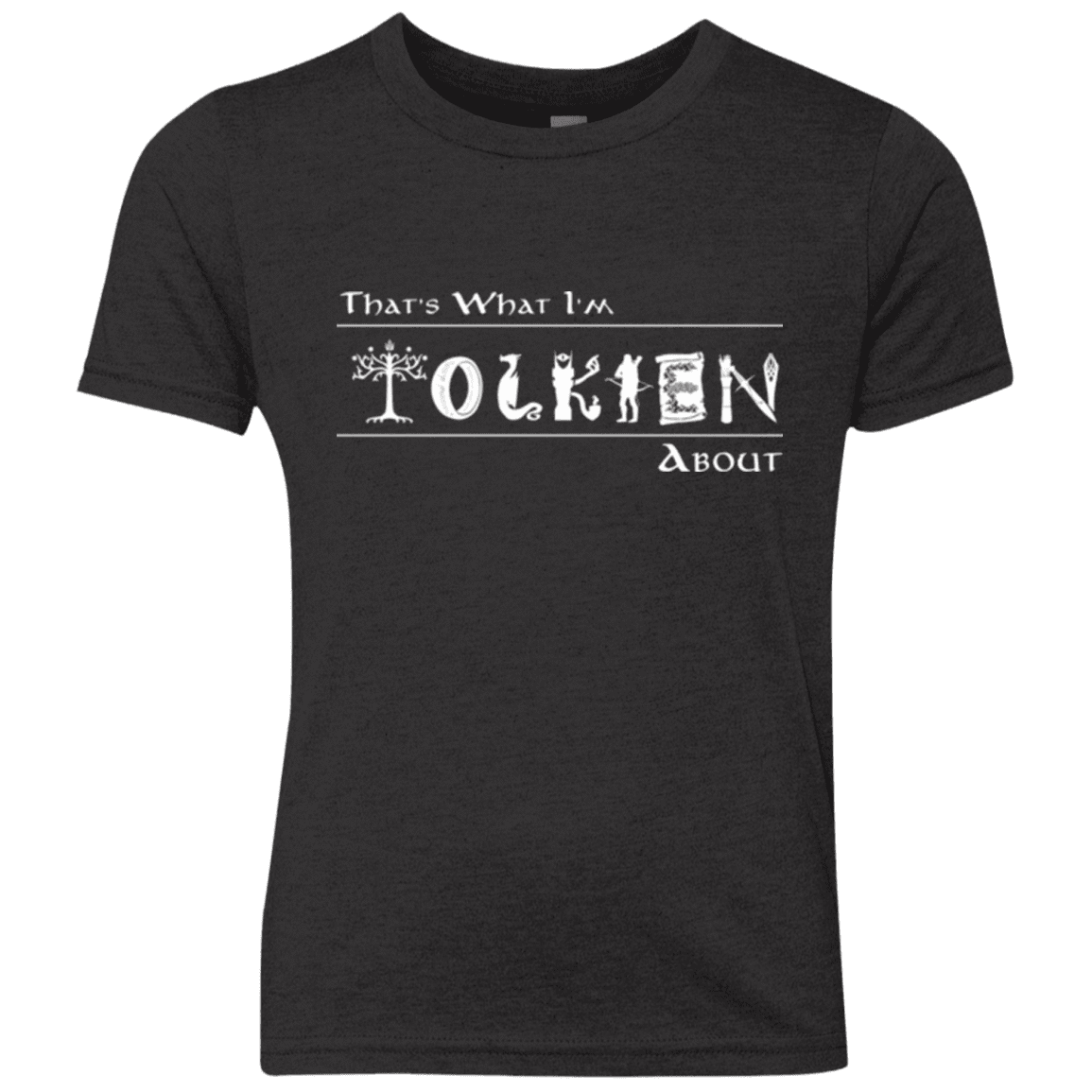 T-Shirts Vintage Black / YXS Tolkien About Youth Triblend T-Shirt