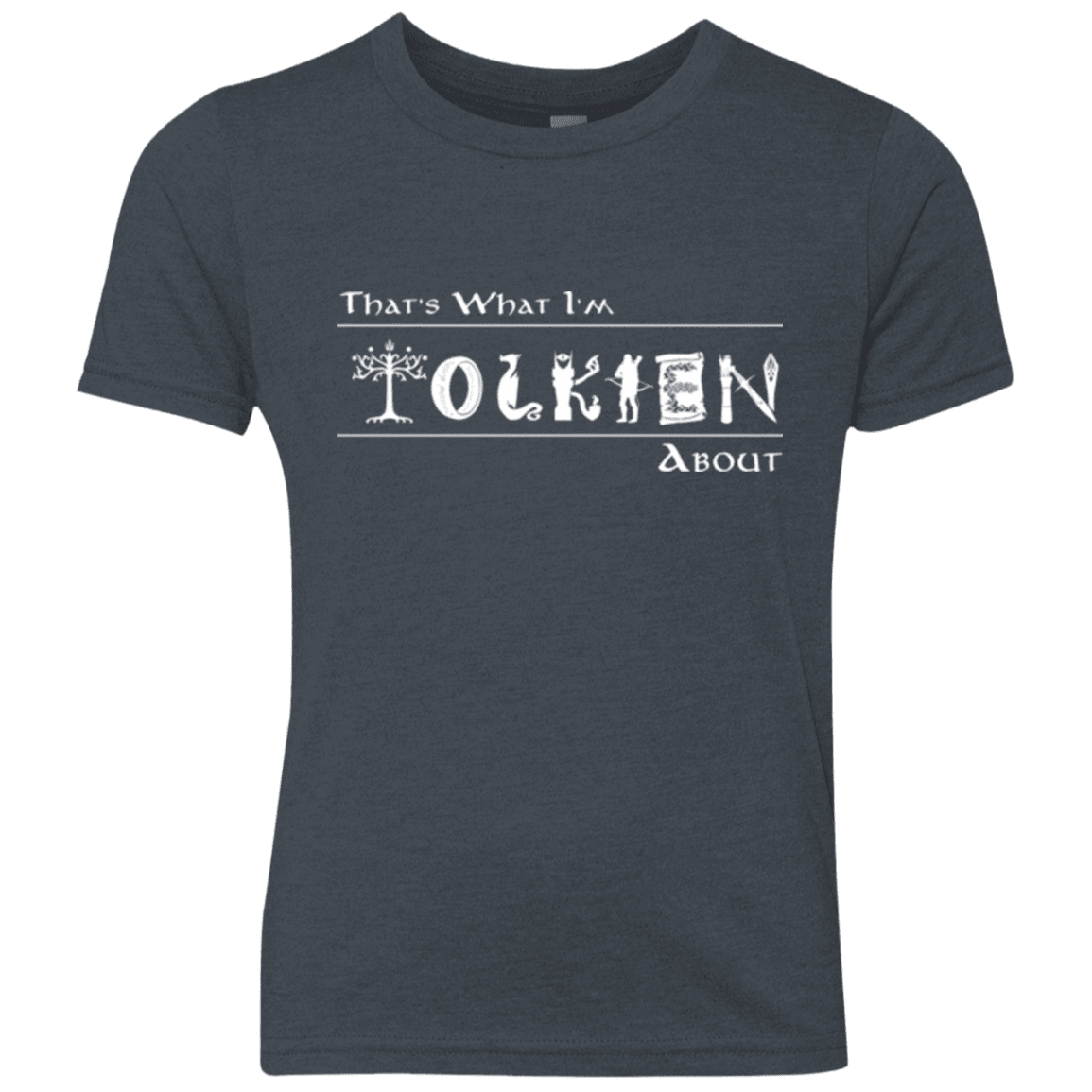 T-Shirts Vintage Navy / YXS Tolkien About Youth Triblend T-Shirt