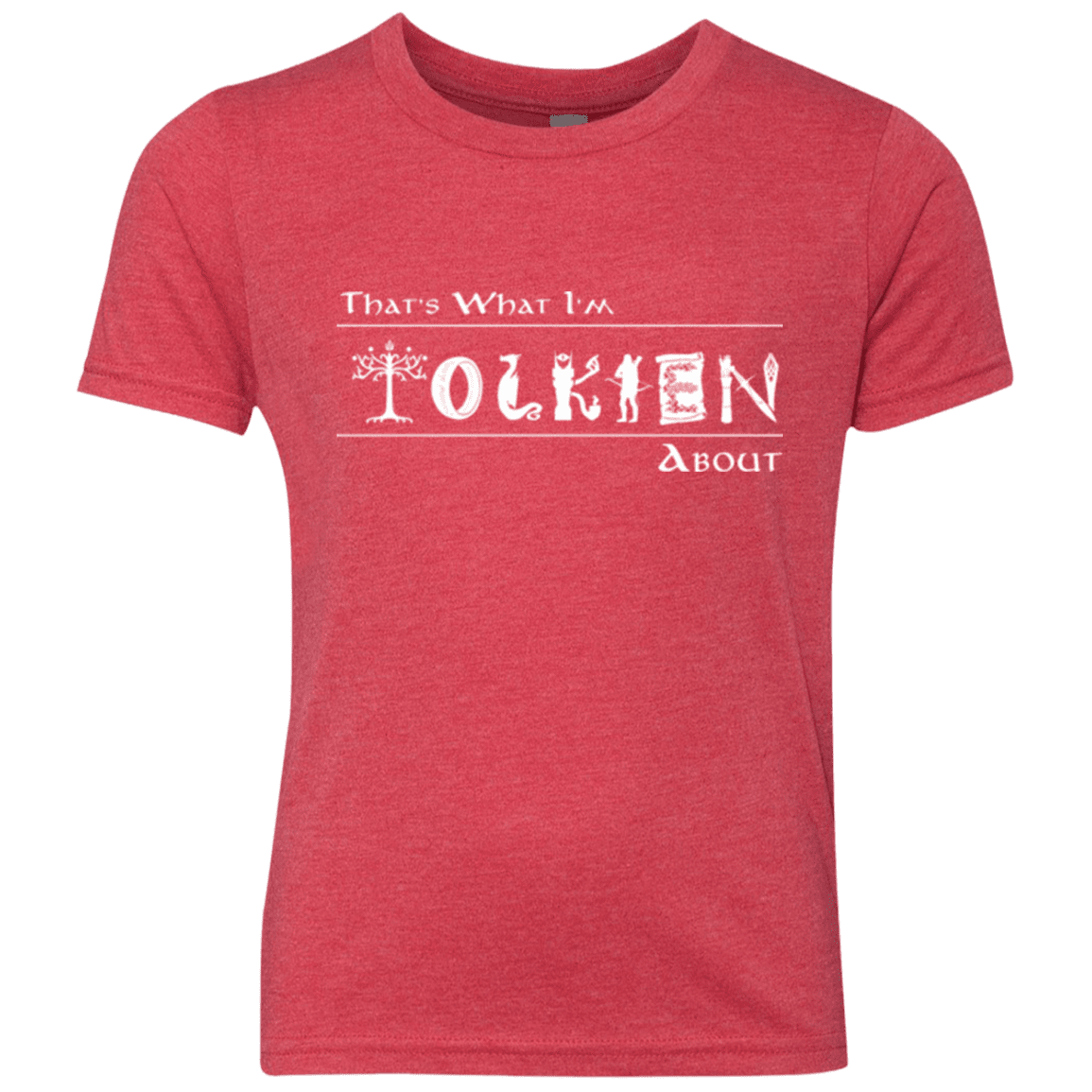 T-Shirts Vintage Red / YXS Tolkien About Youth Triblend T-Shirt