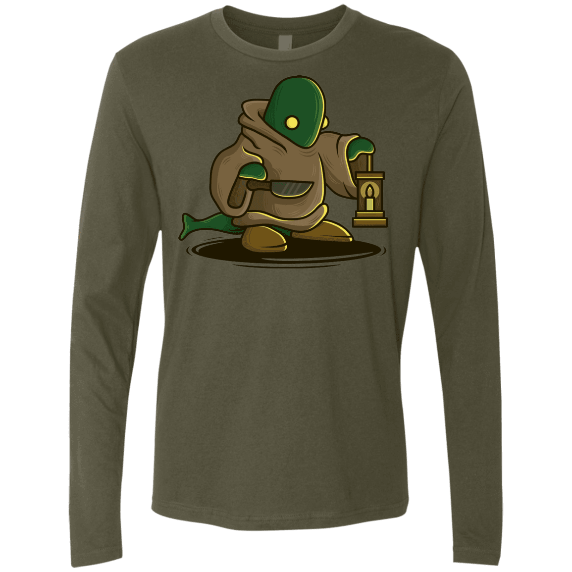 T-Shirts Military Green / Small Tomberi Men's Premium Long Sleeve