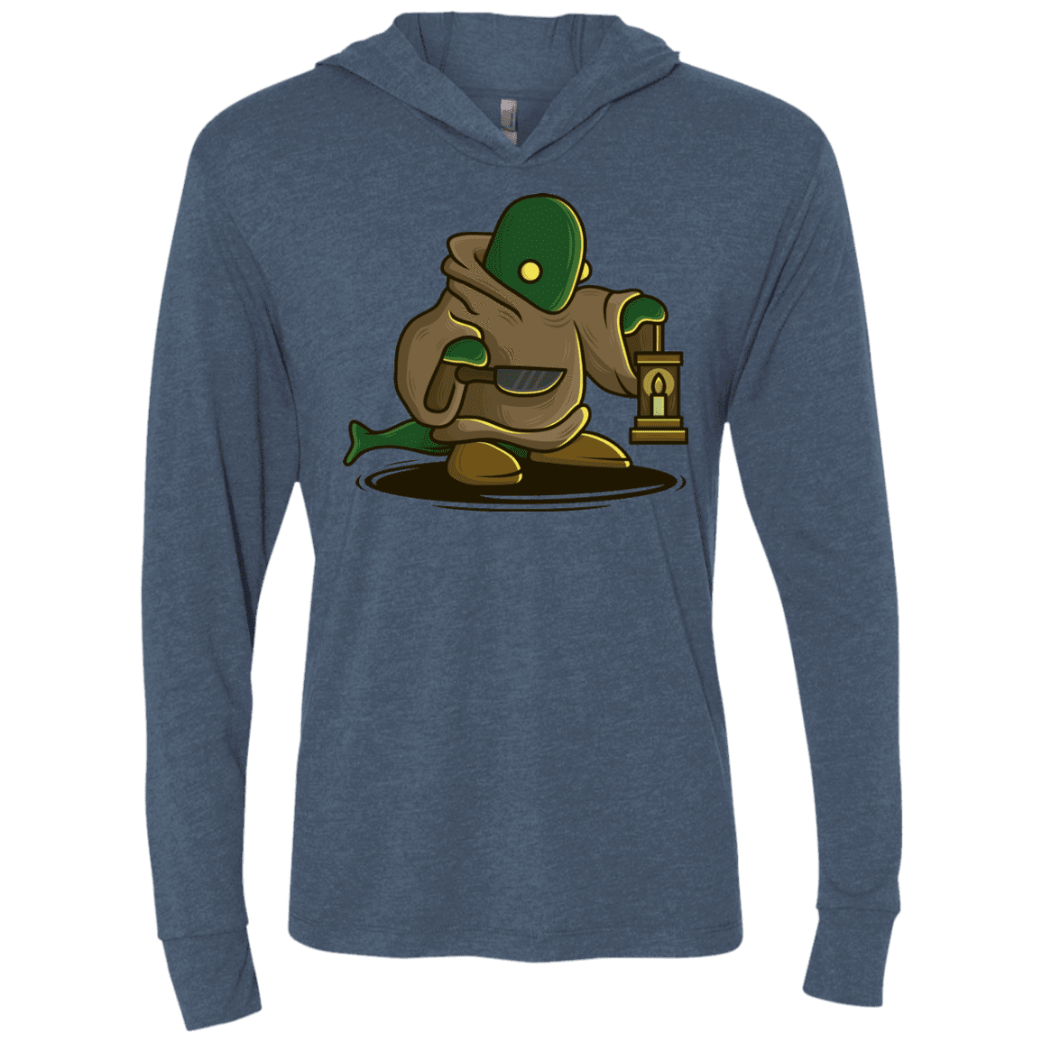 T-Shirts Indigo / X-Small Tomberi Triblend Long Sleeve Hoodie Tee