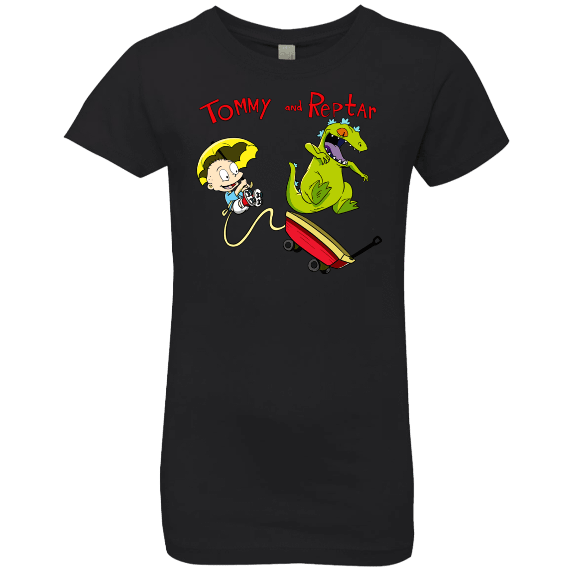 T-Shirts Black / YXS Tommy and Reptar Girls Premium T-Shirt