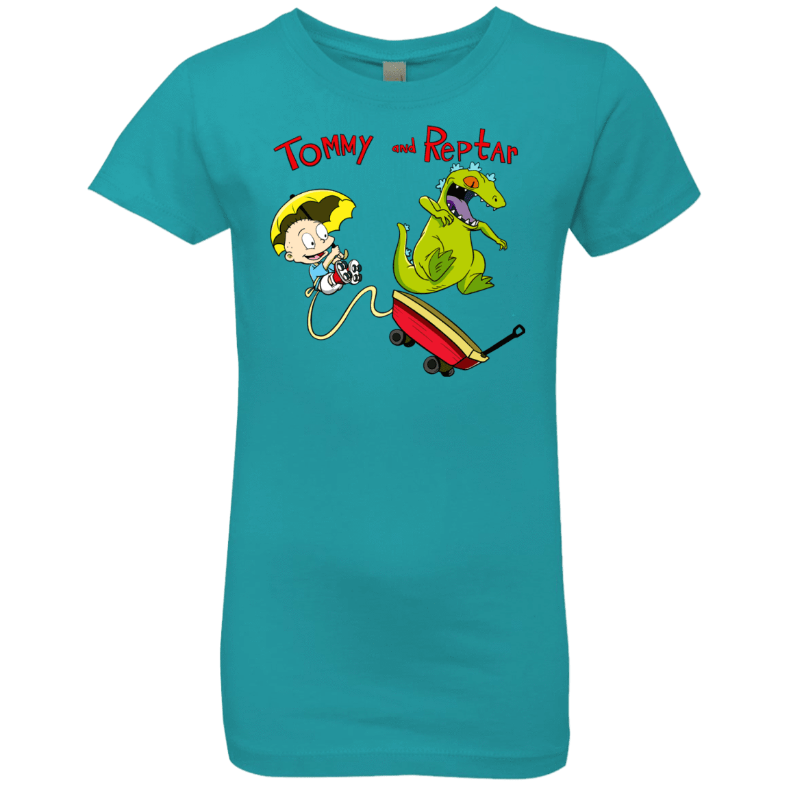 T-Shirts Tahiti Blue / YXS Tommy and Reptar Girls Premium T-Shirt