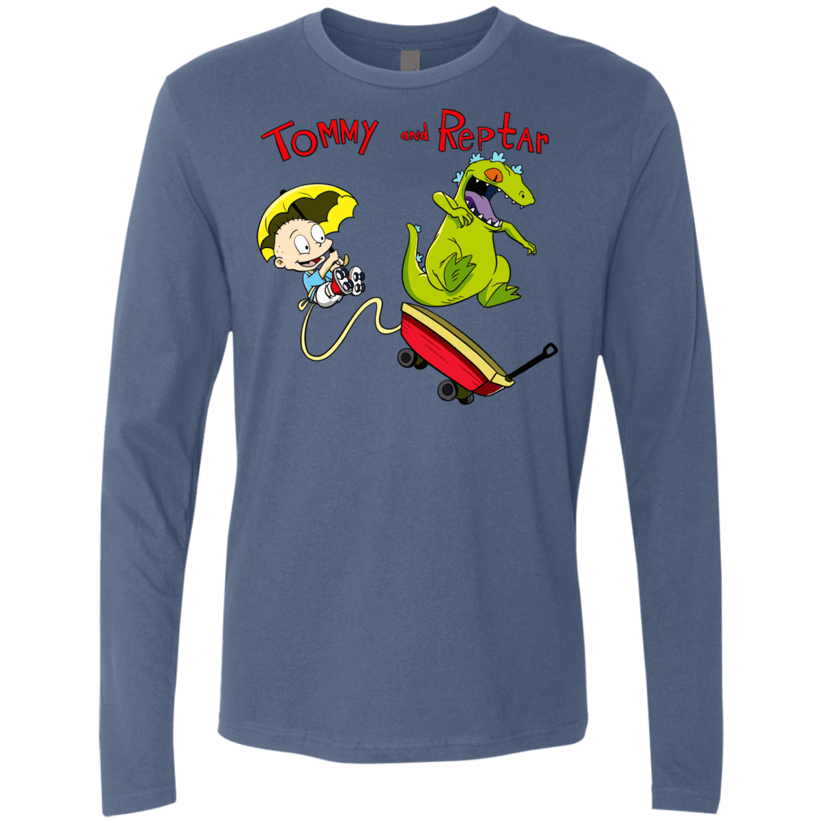 T-Shirts Indigo / S Tommy and Reptar Men's Premium Long Sleeve