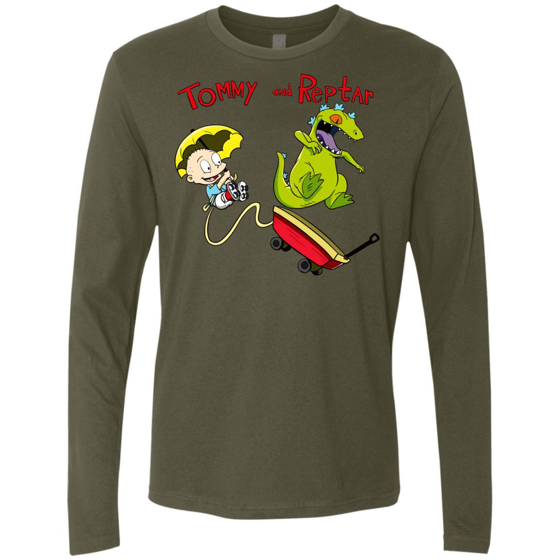 T-Shirts Military Green / S Tommy and Reptar Men's Premium Long Sleeve