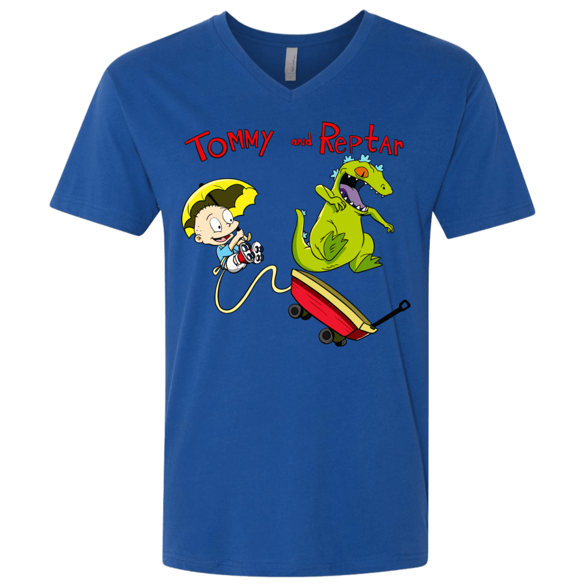 T-Shirts Royal / X-Small Tommy and Reptar Men's Premium V-Neck
