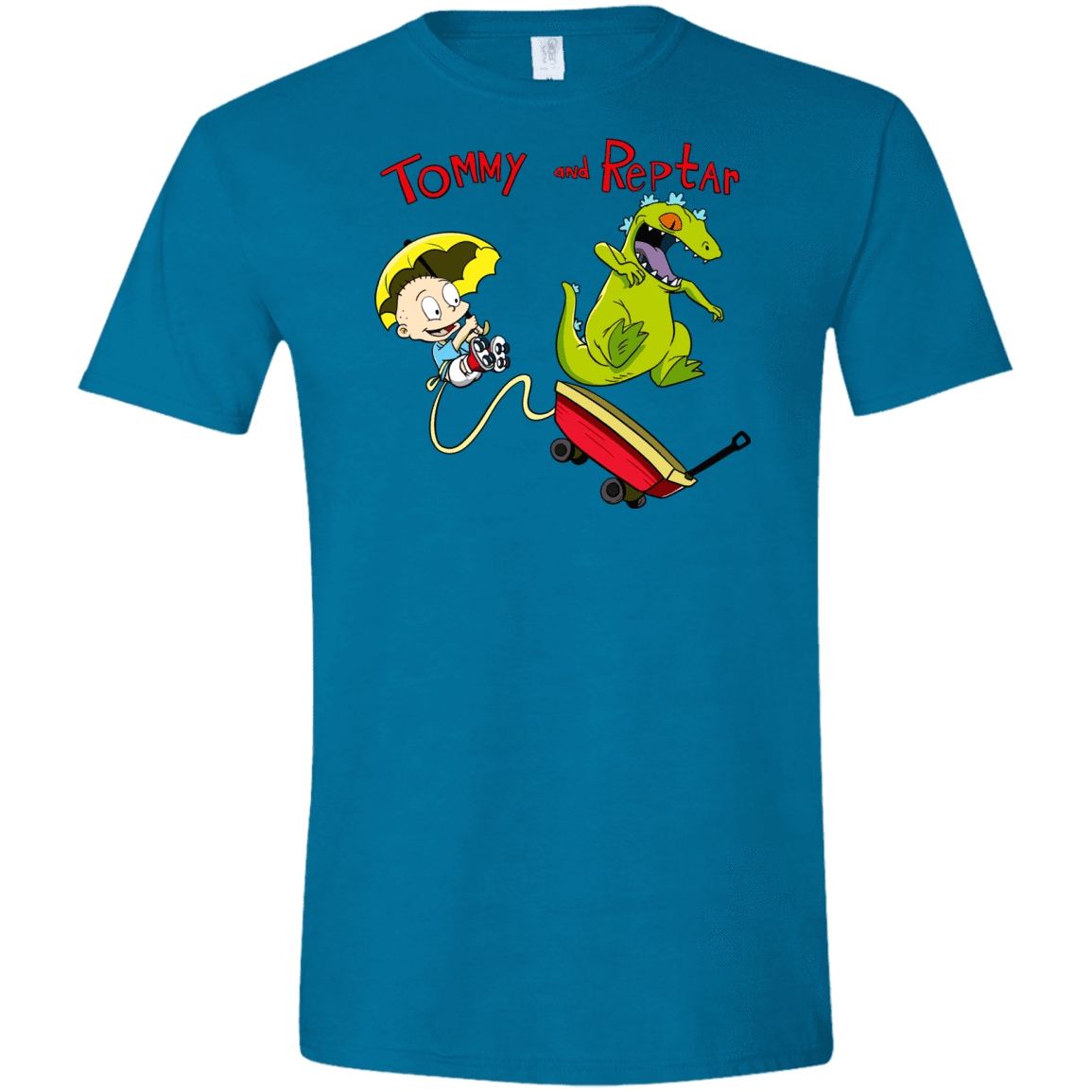 T-Shirts Antique Sapphire / S Tommy and Reptar Men's Semi-Fitted Softstyle