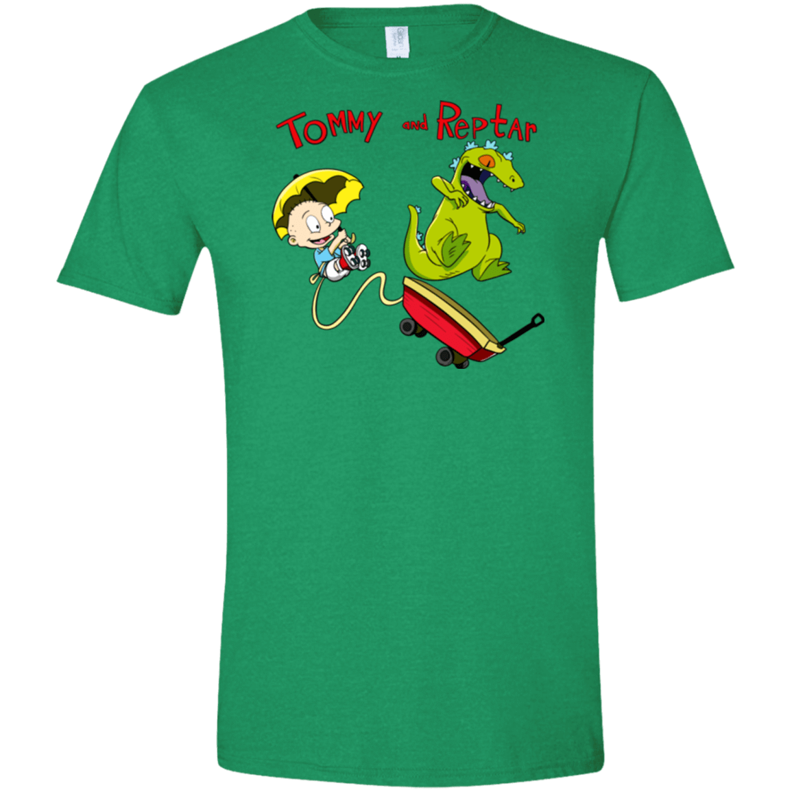 T-Shirts Heather Irish Green / S Tommy and Reptar Men's Semi-Fitted Softstyle
