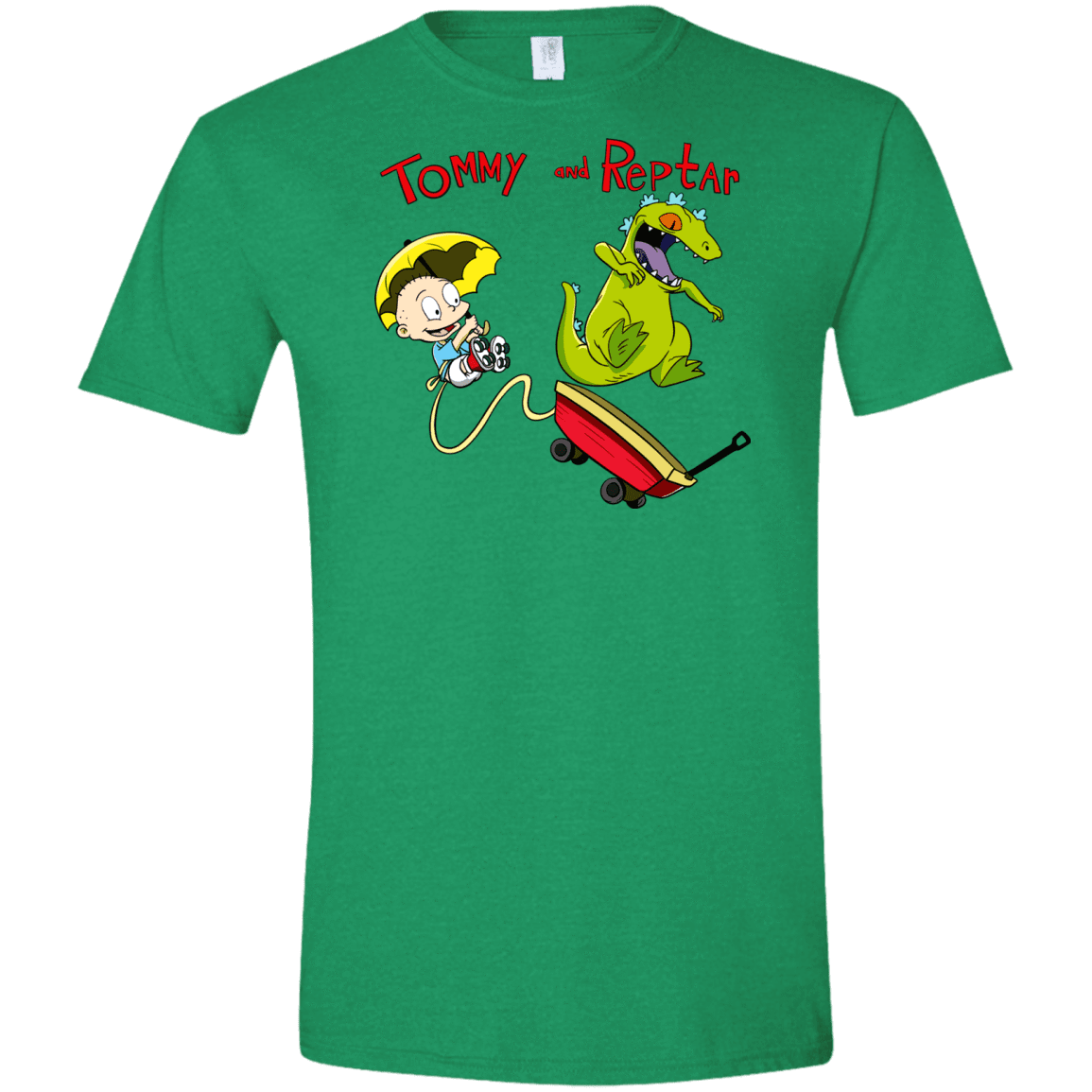 T-Shirts Heather Irish Green / S Tommy and Reptar Men's Semi-Fitted Softstyle