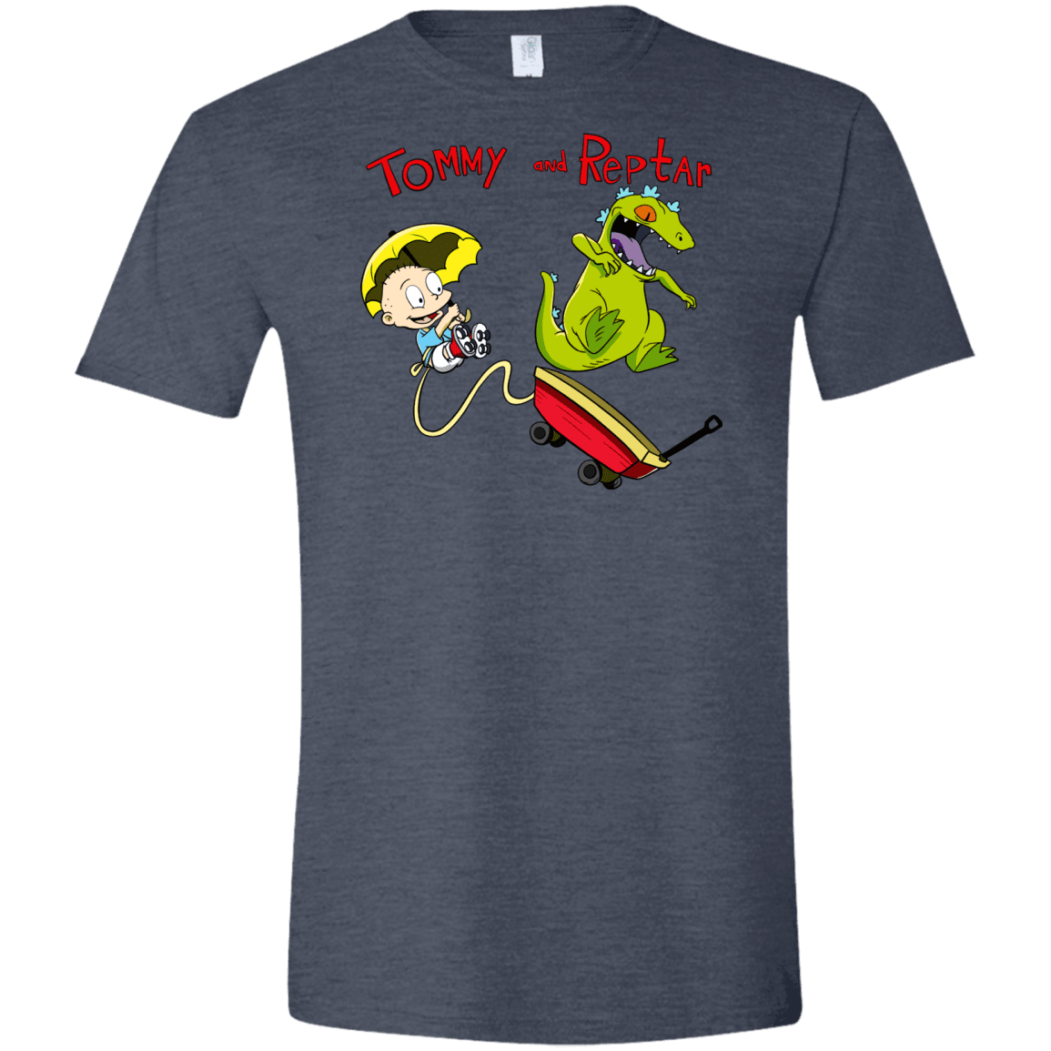 T-Shirts Heather Navy / S Tommy and Reptar Men's Semi-Fitted Softstyle