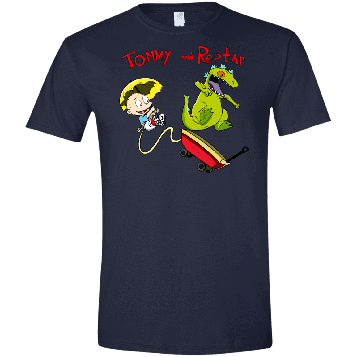T-Shirts Navy / X-Small Tommy and Reptar Men's Semi-Fitted Softstyle