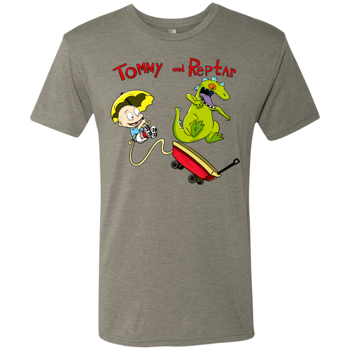 T-Shirts Venetian Grey / S Tommy and Reptar Men's Triblend T-Shirt