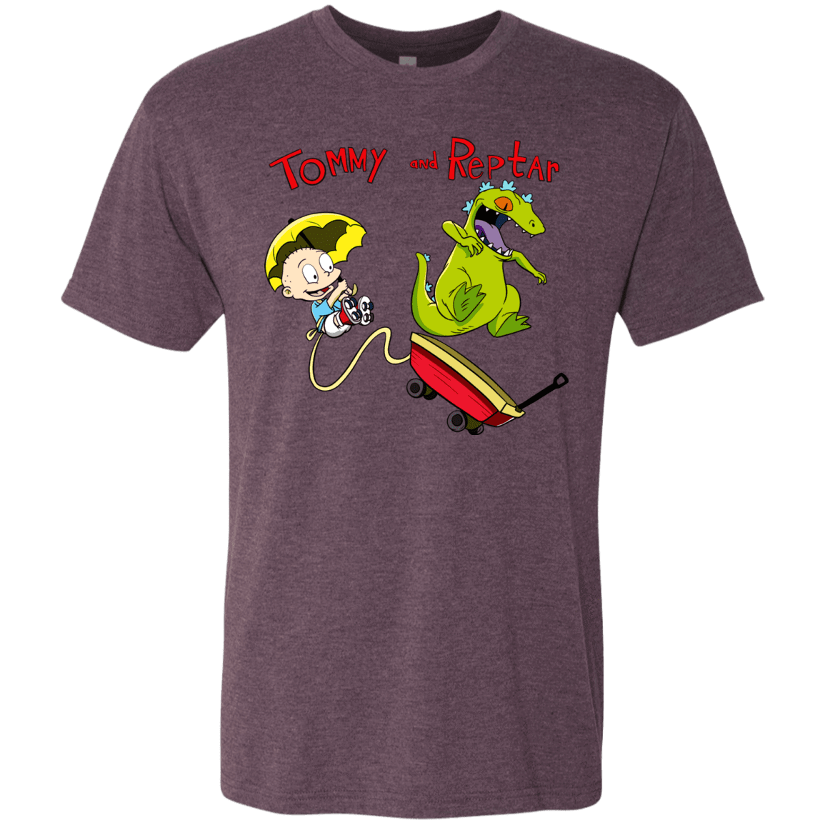 T-Shirts Vintage Purple / S Tommy and Reptar Men's Triblend T-Shirt