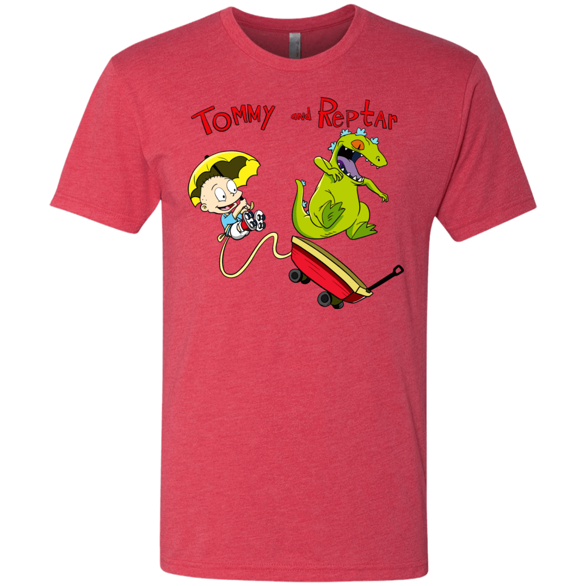 T-Shirts Vintage Red / S Tommy and Reptar Men's Triblend T-Shirt