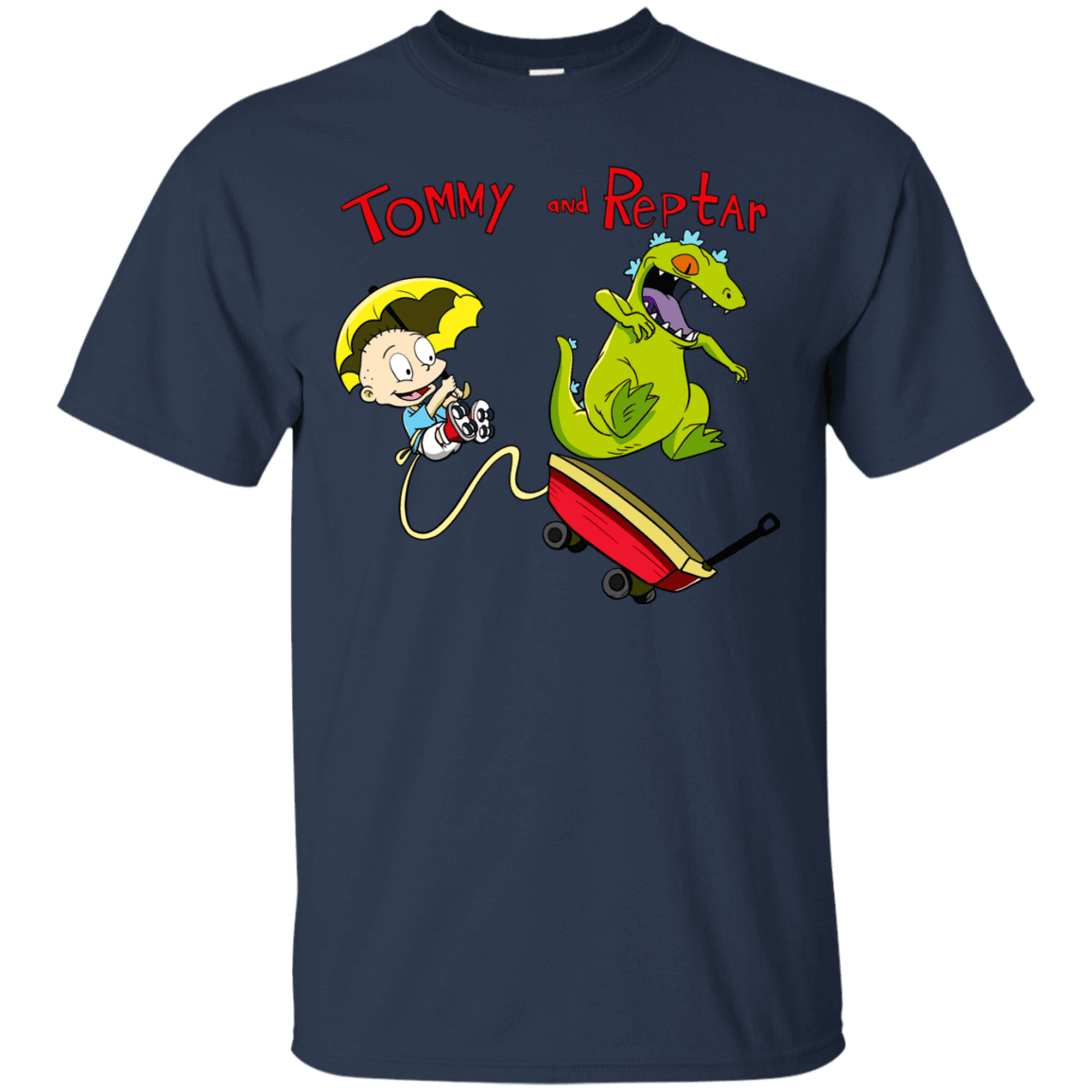 T-Shirts Navy / S Tommy and Reptar T-Shirt