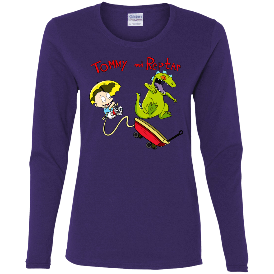 T-Shirts Purple / S Tommy and Reptar Women's Long Sleeve T-Shirt