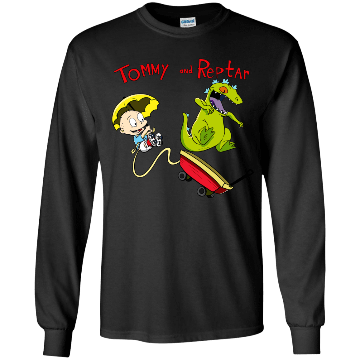 T-Shirts Black / YS Tommy and Reptar Youth Long Sleeve T-Shirt