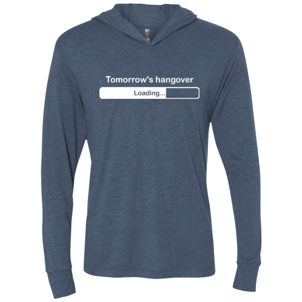 T-Shirts Indigo / X-Small Tomorrow's hangover Triblend Long Sleeve Hoodie Tee