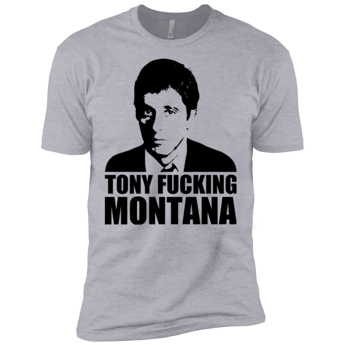 T-Shirts Heather Grey / X-Small Tony Fucking Montana Men's Premium T-Shirt