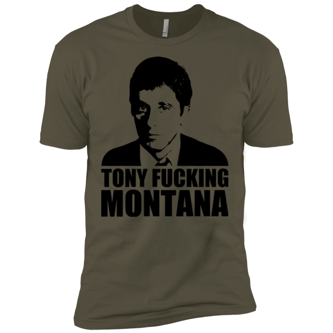 T-Shirts Military Green / X-Small Tony Fucking Montana Men's Premium T-Shirt
