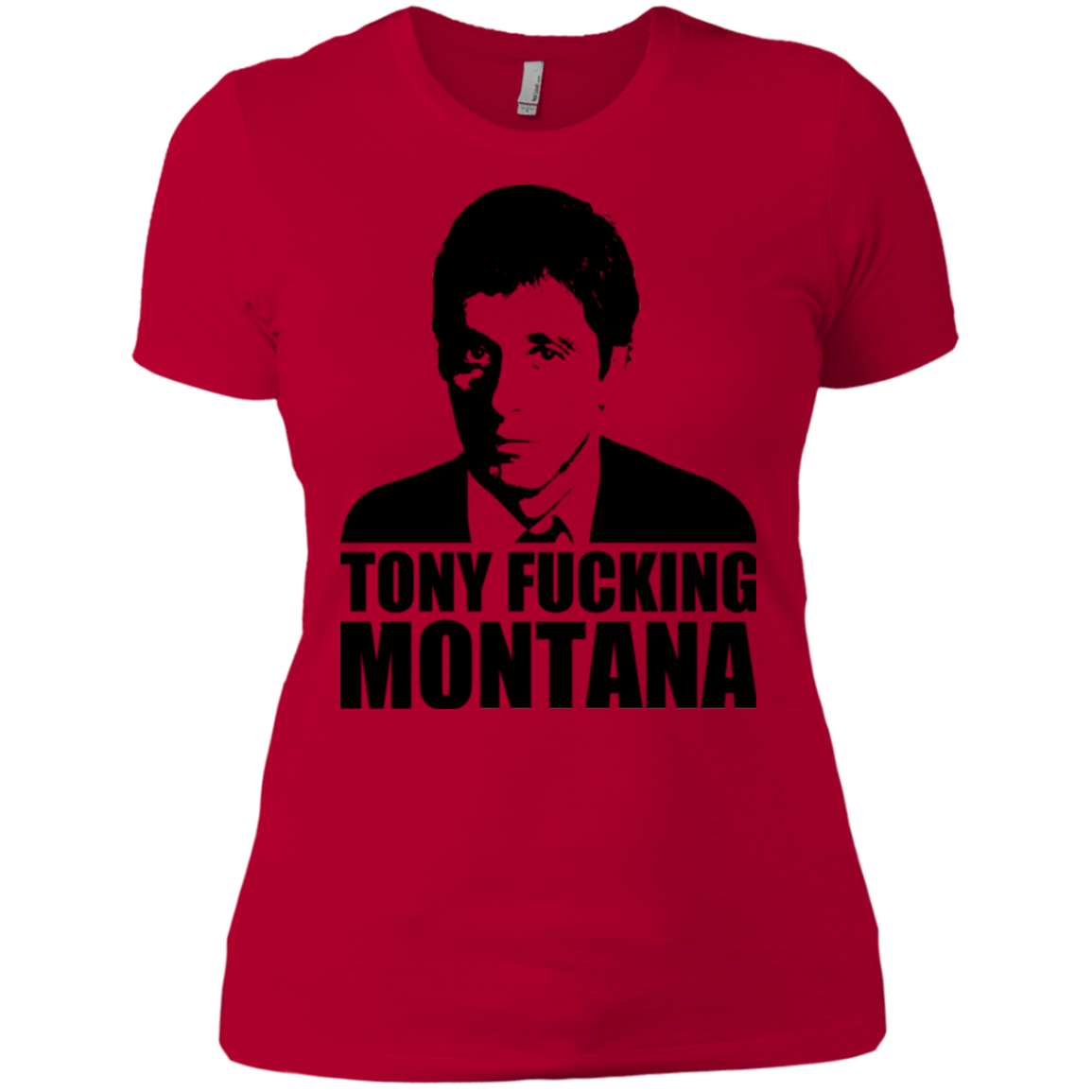 T-Shirts Red / X-Small Tony Fucking Montana Women's Premium T-Shirt