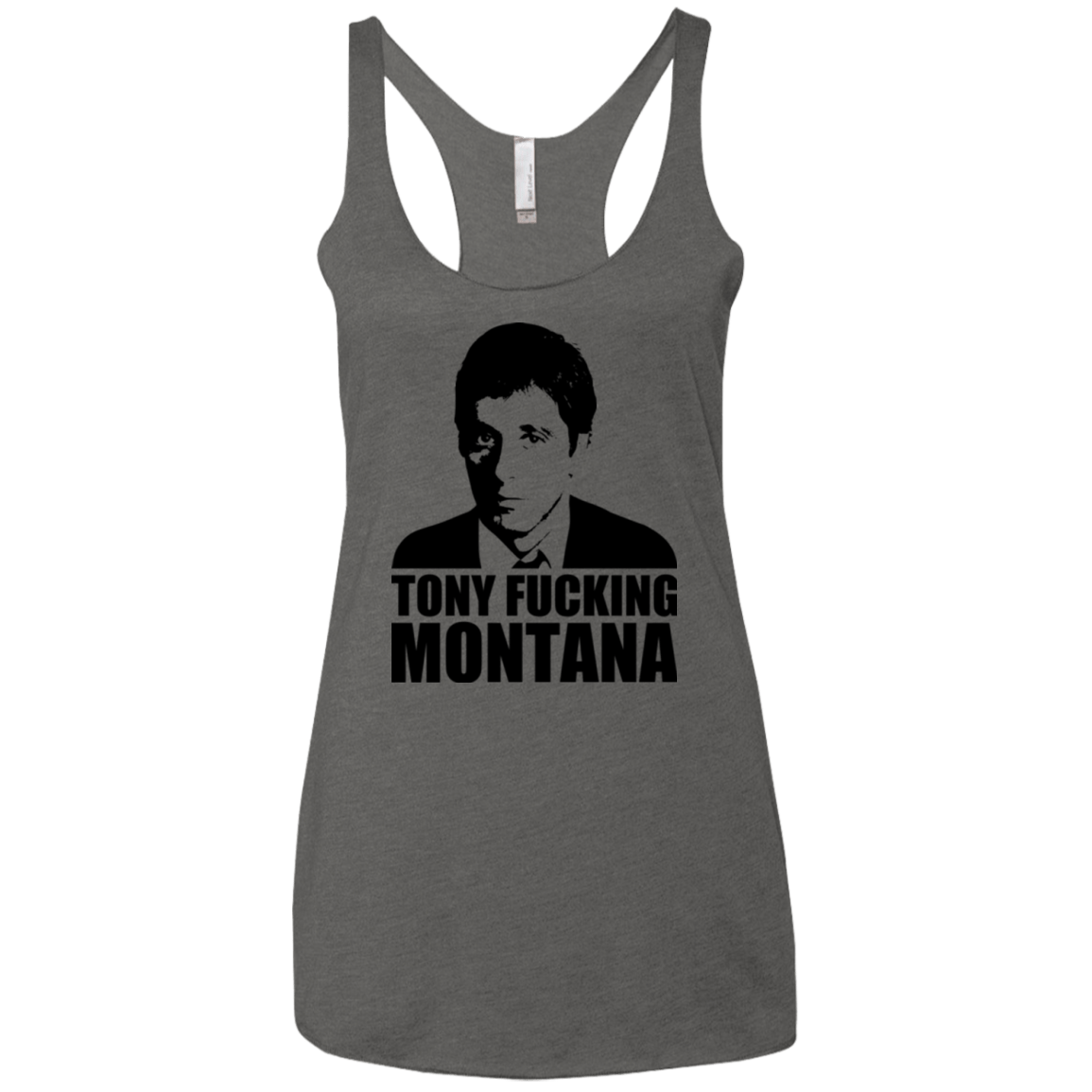 T-Shirts Premium Heather / X-Small Tony Fucking Montana Women's Triblend Racerback Tank