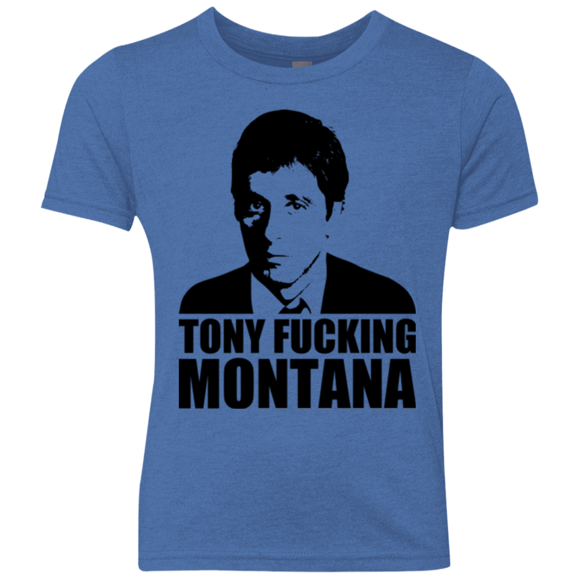 T-Shirts Vintage Royal / YXS Tony Fucking Montana Youth Triblend T-Shirt