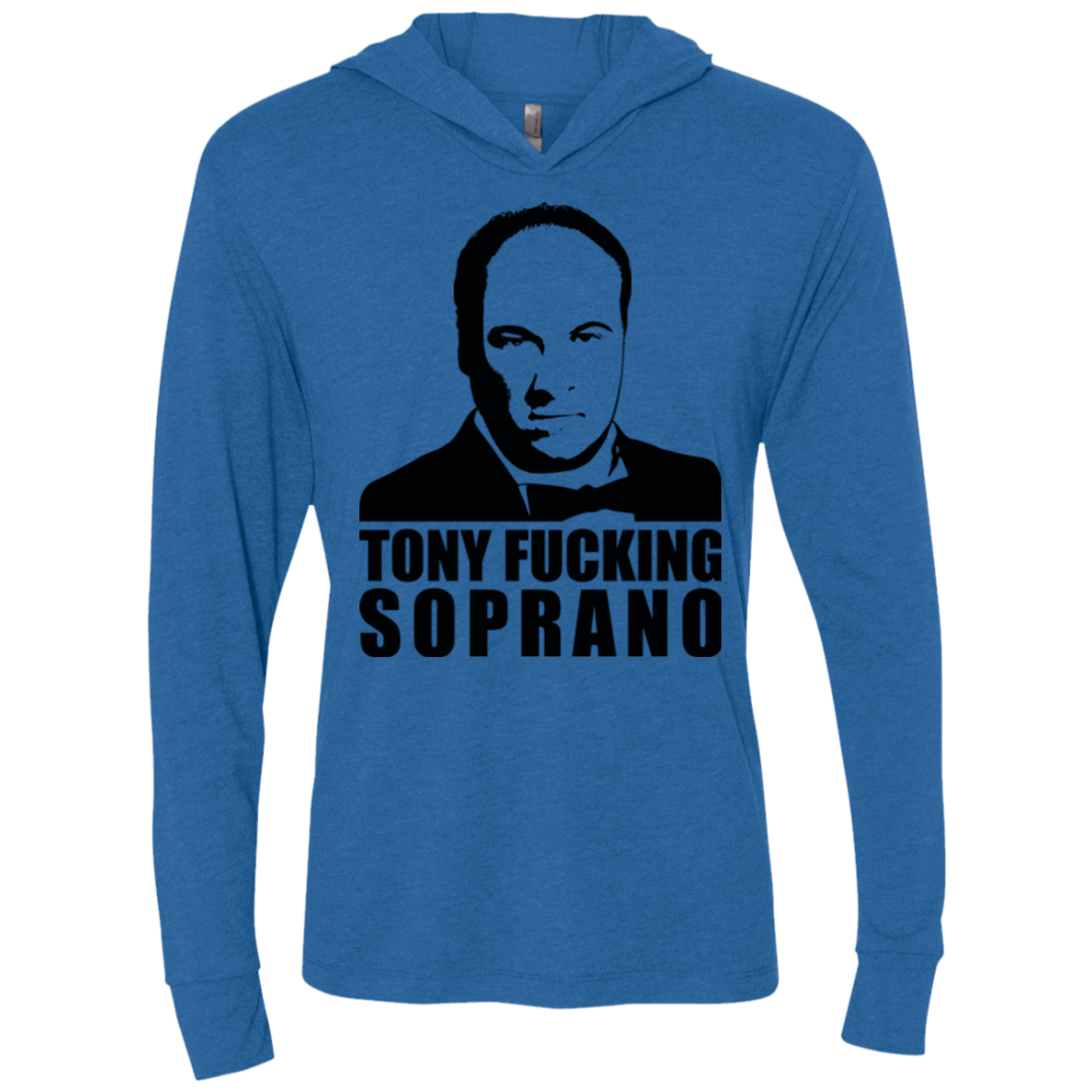 T-Shirts Vintage Royal / X-Small Tony Fucking Soprano Triblend Long Sleeve Hoodie Tee