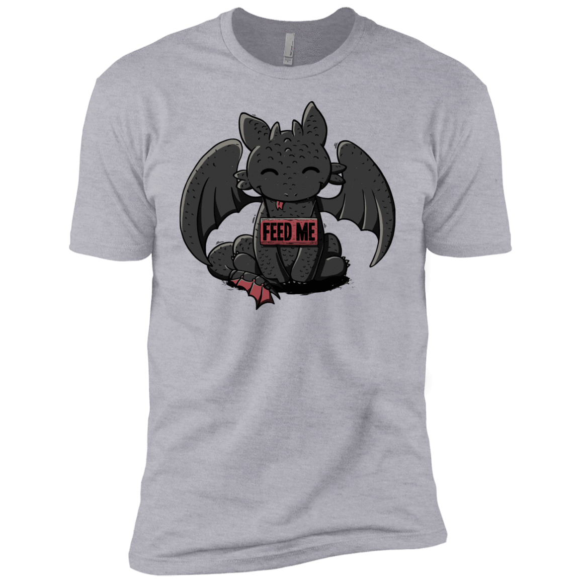 T-Shirts Heather Grey / YXS Toothless Feed Me Boys Premium T-Shirt