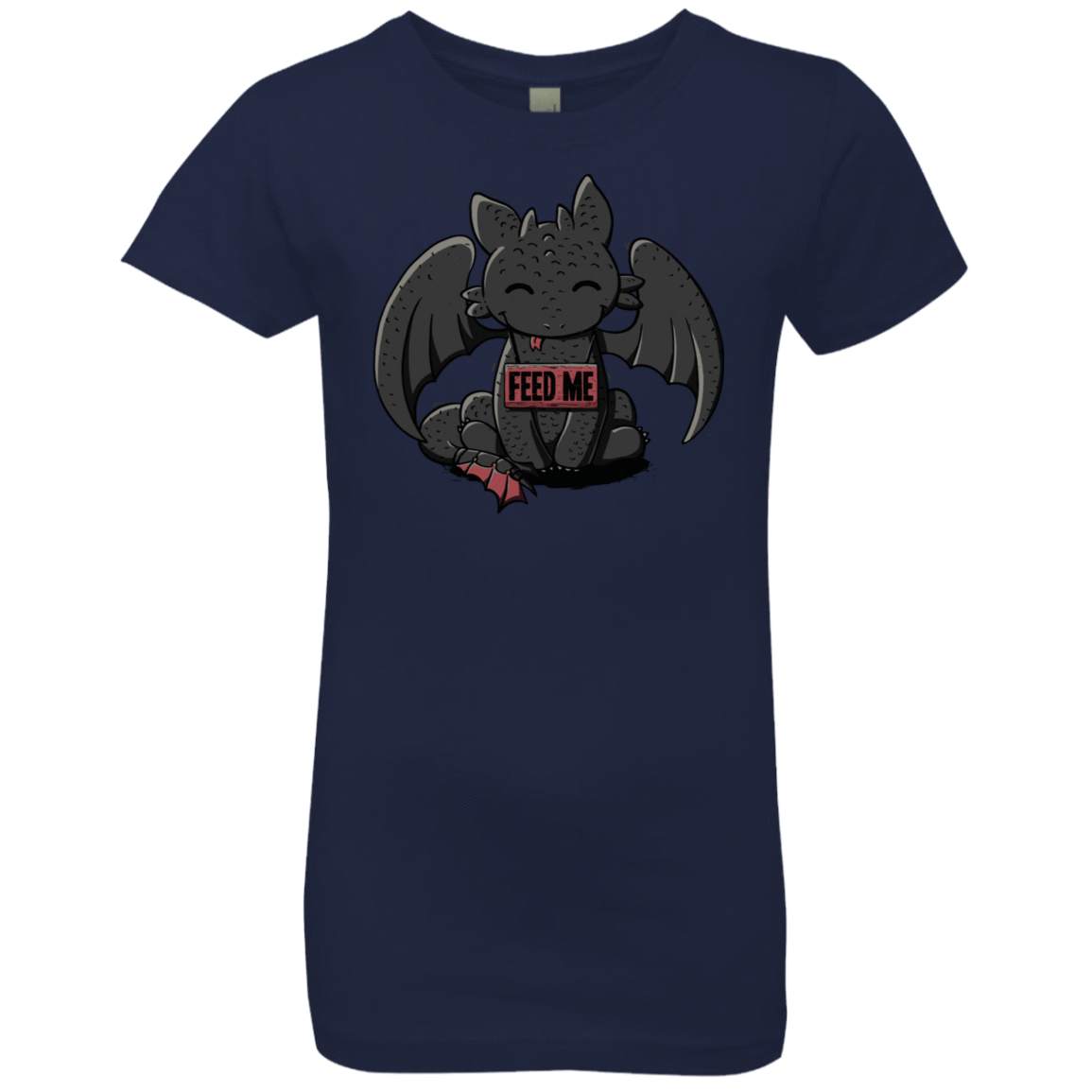 T-Shirts Midnight Navy / YXS Toothless Feed Me Girls Premium T-Shirt