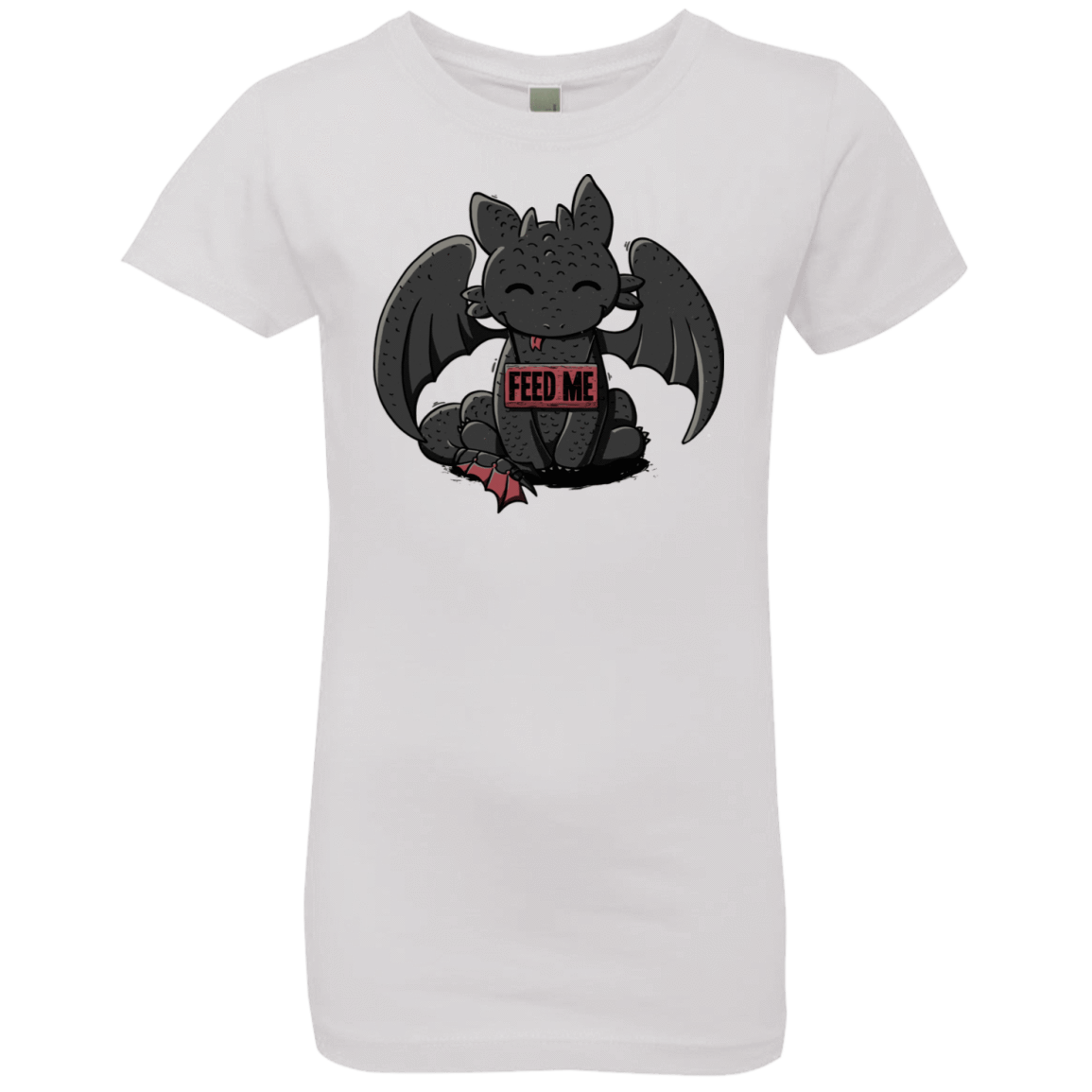 T-Shirts White / YXS Toothless Feed Me Girls Premium T-Shirt