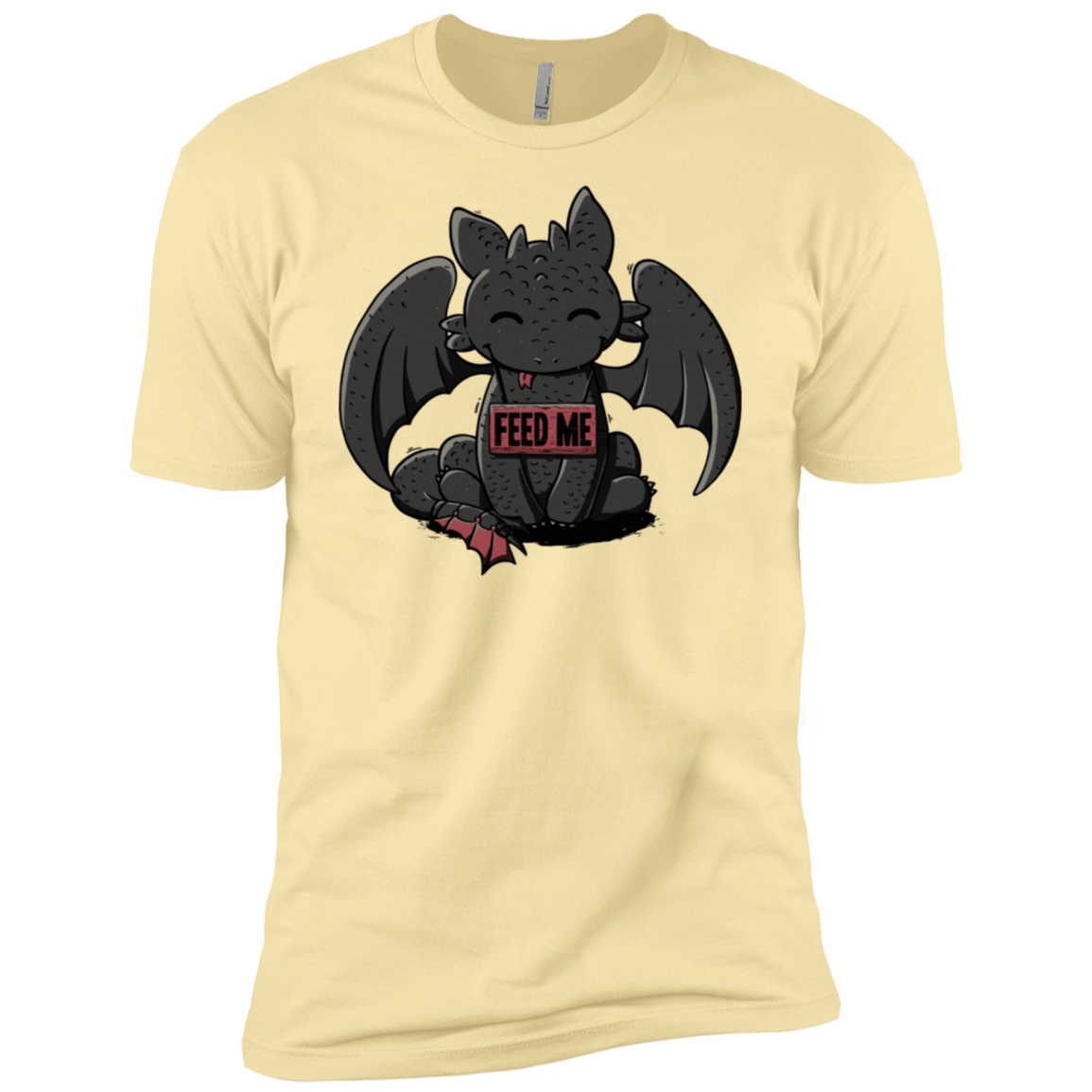 T-Shirts Banana Cream / X-Small Toothless Feed Me Men's Premium T-Shirt