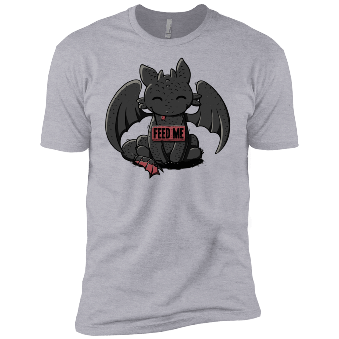 T-Shirts Heather Grey / X-Small Toothless Feed Me Men's Premium T-Shirt