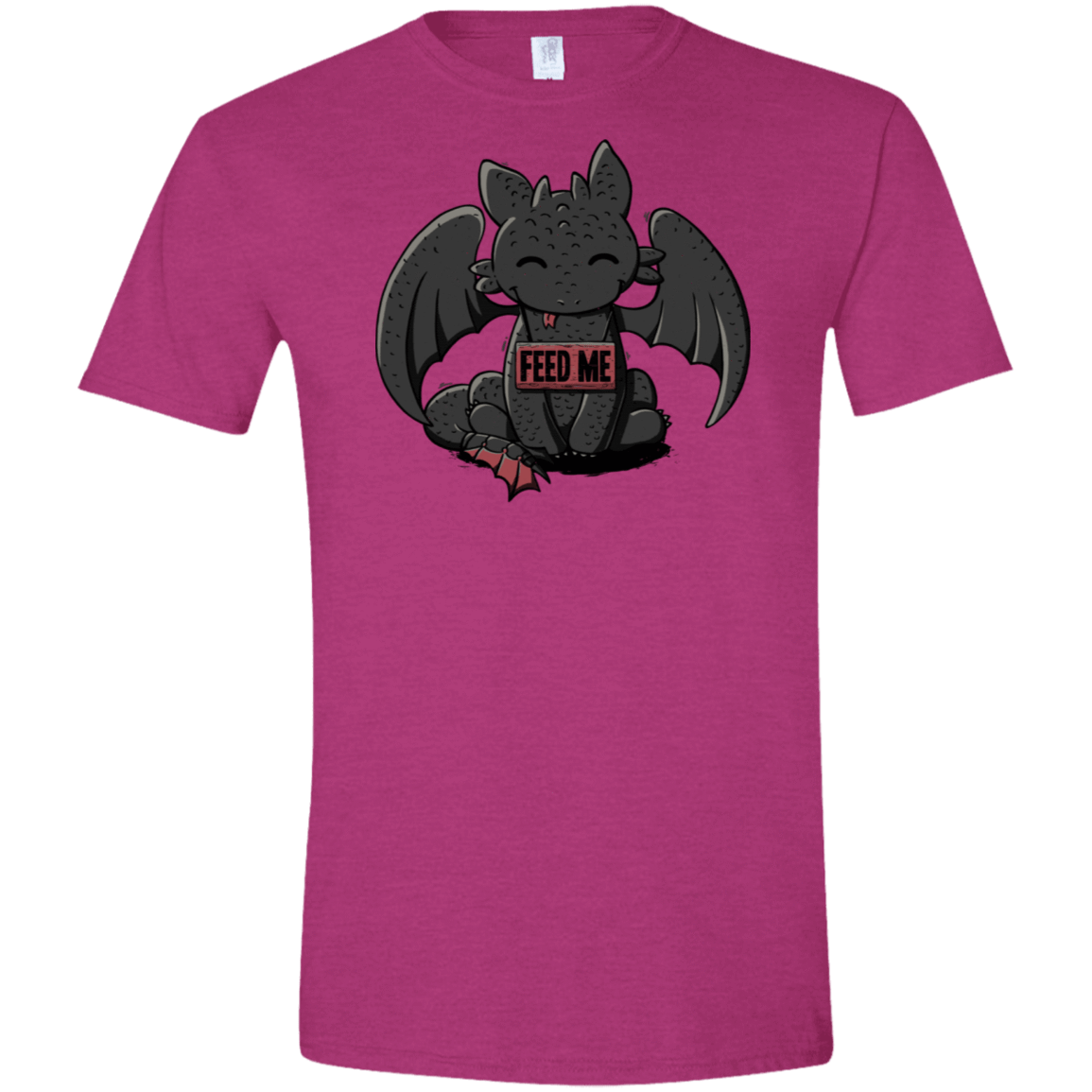 T-Shirts Antique Heliconia / S Toothless Feed Me Men's Semi-Fitted Softstyle