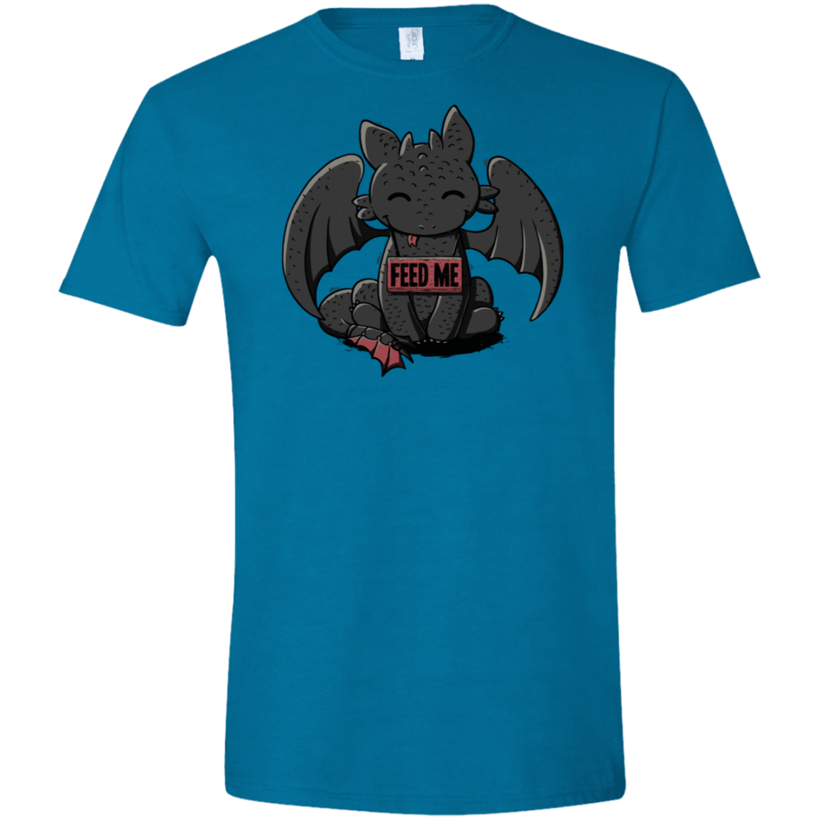 T-Shirts Antique Sapphire / S Toothless Feed Me Men's Semi-Fitted Softstyle