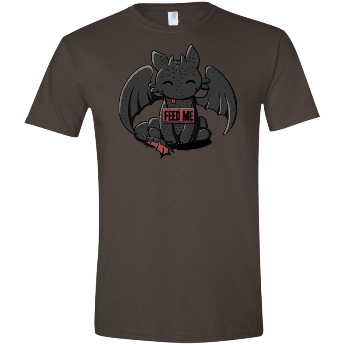 T-Shirts Dark Chocolate / S Toothless Feed Me Men's Semi-Fitted Softstyle