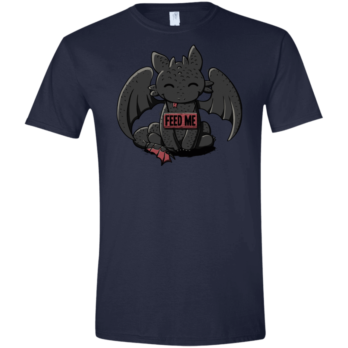 T-Shirts Navy / X-Small Toothless Feed Me Men's Semi-Fitted Softstyle