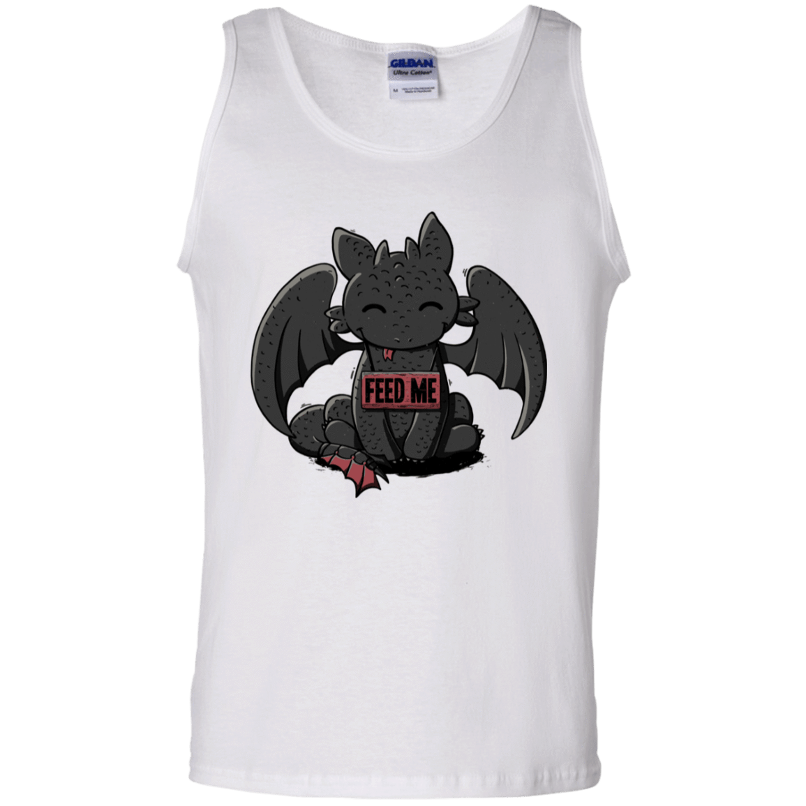 T-Shirts White / S Toothless Feed Me Men's Tank Top
