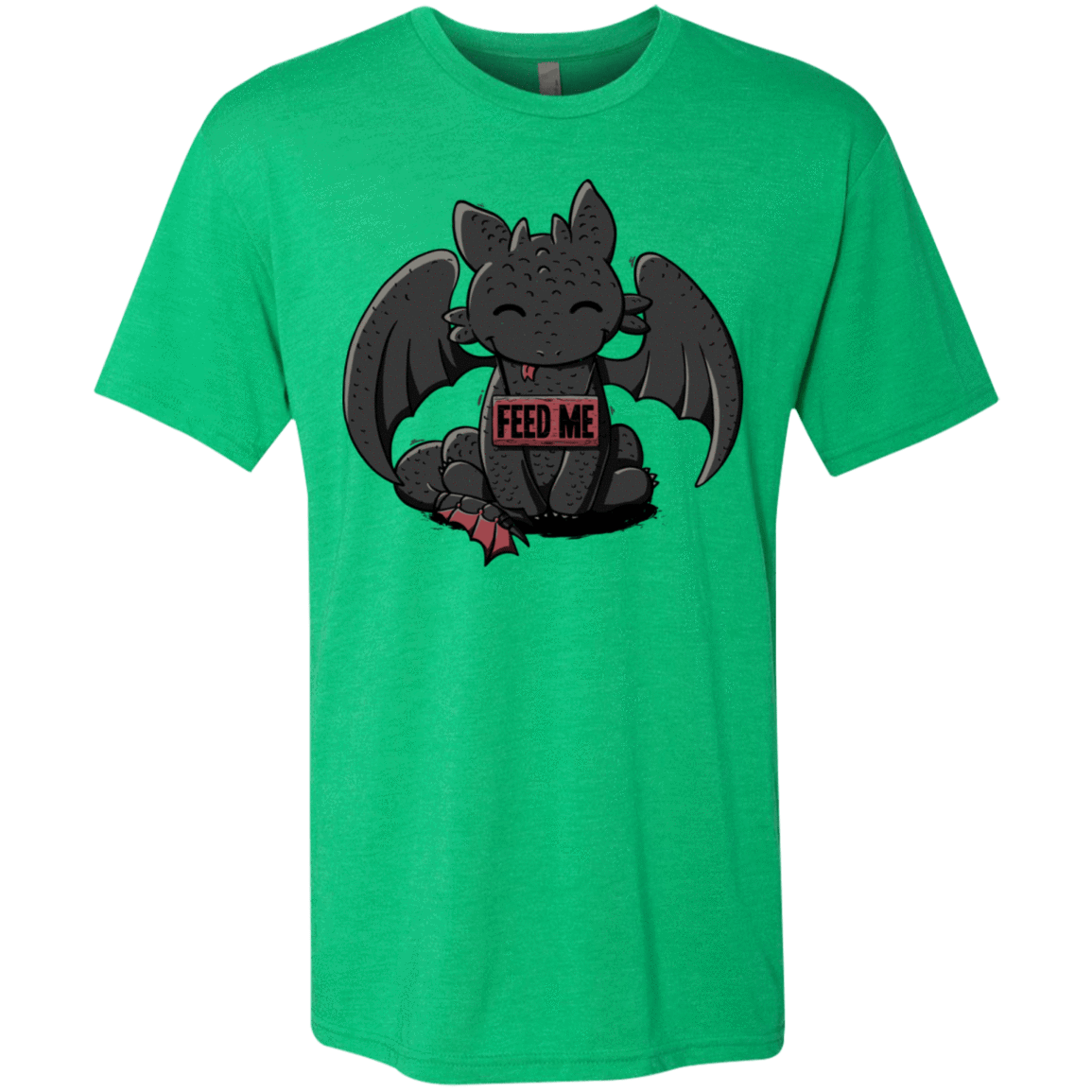 T-Shirts Envy / S Toothless Feed Me Men's Triblend T-Shirt