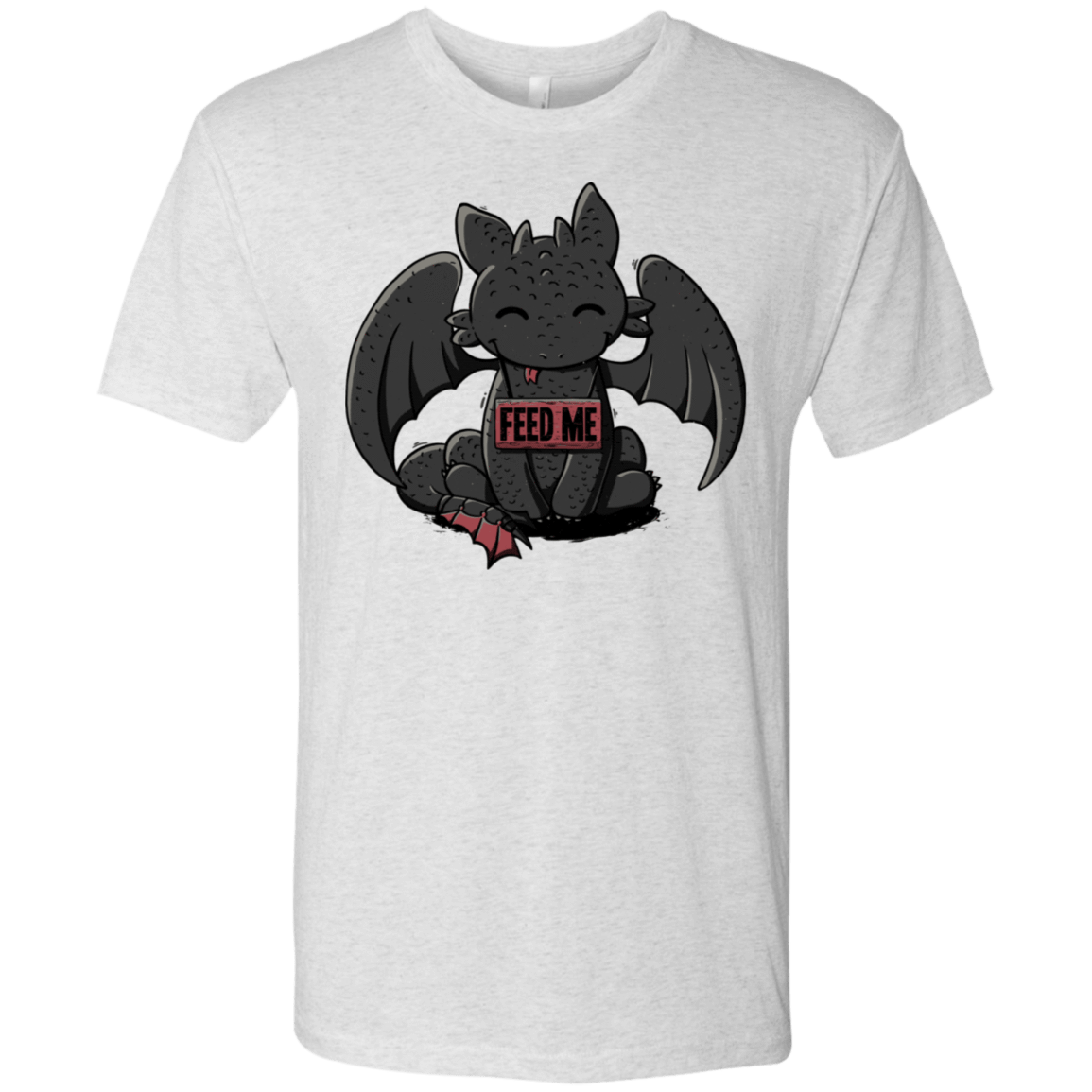 T-Shirts Heather White / S Toothless Feed Me Men's Triblend T-Shirt