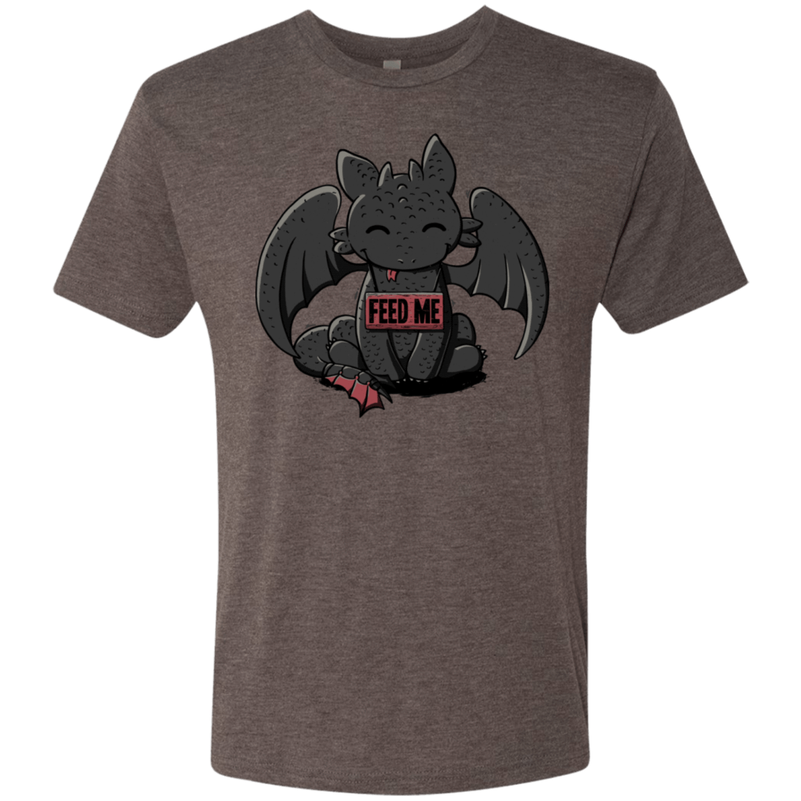 T-Shirts Macchiato / S Toothless Feed Me Men's Triblend T-Shirt