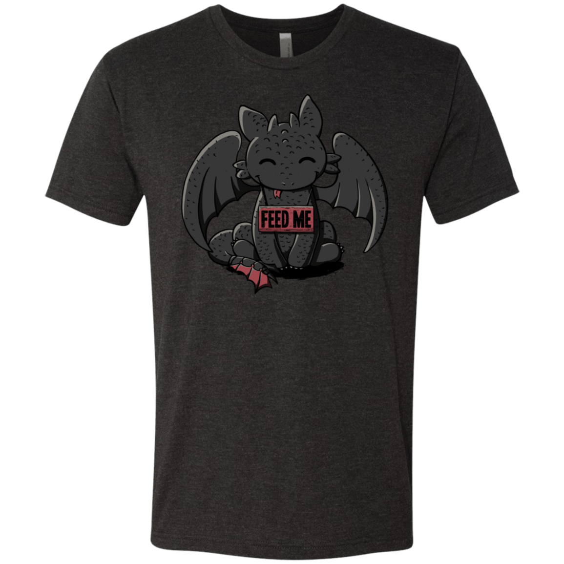 T-Shirts Vintage Black / S Toothless Feed Me Men's Triblend T-Shirt