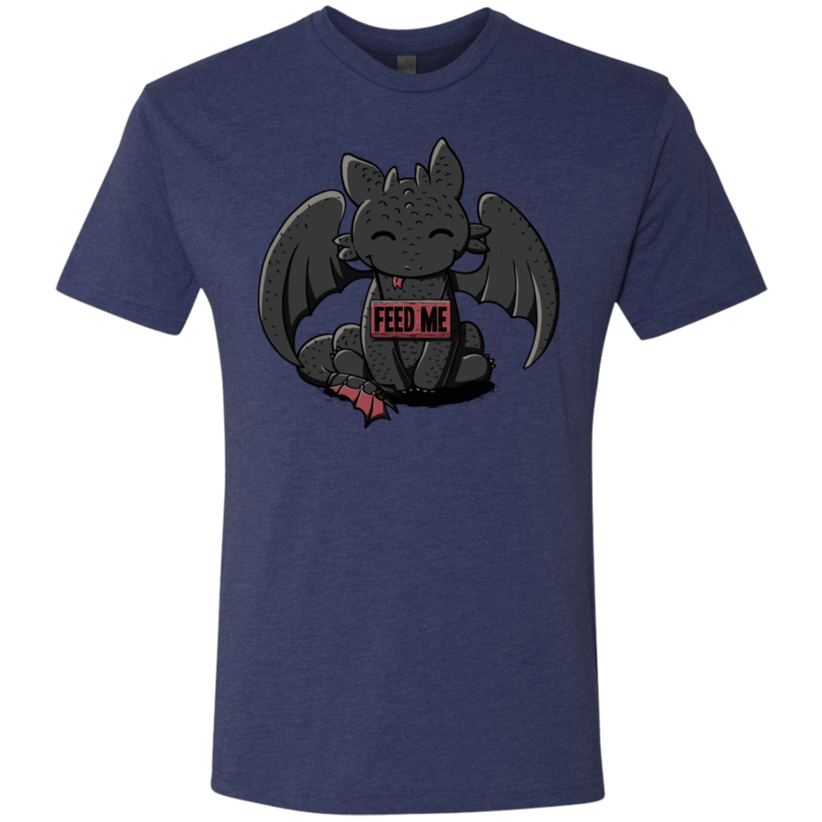 T-Shirts Vintage Navy / S Toothless Feed Me Men's Triblend T-Shirt