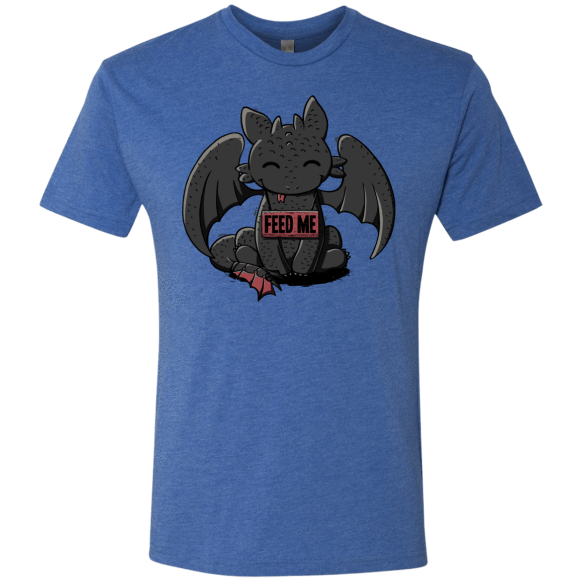 T-Shirts Vintage Royal / S Toothless Feed Me Men's Triblend T-Shirt